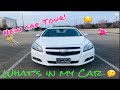 2021 CAR TOUR!😮 + WHATS IN MY CAR? 💕REALISTIC CAR TOUR 🚘