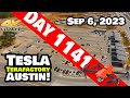 PRODUCTION HALTED AT GIGA TEXAS! - Tesla Gigafactory Austin 4K  Day 1141 -9/6/23 -Tesla Terafactory