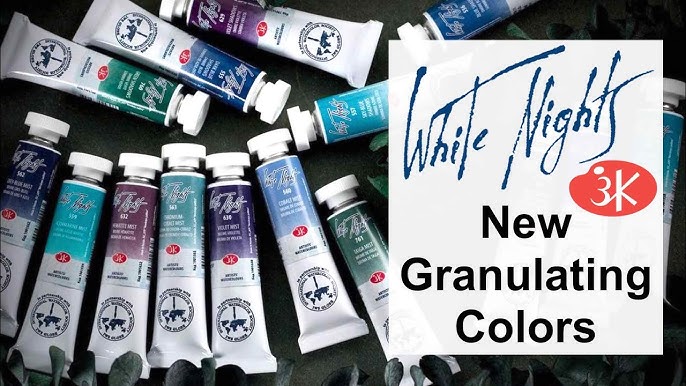 White Nights Granulating Watercolour 12 Full Pans Set - Sitaram Stationers