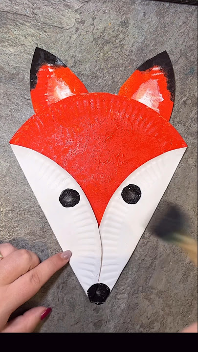 Fox plate! 🦊 #artandcraft #art #craftideas #crafting #craft #easycraftideas #tutorial #craftideas