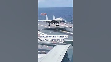 China shows off  fighter jet catapult-launch system