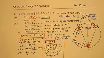 Circle Tangent with Cyclic Quadrilateral Challenge GCSE Most Cannot Solve -GCSE-EDEXCEL-SAT