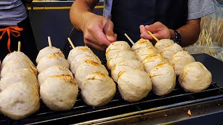 Amazing Asian Pork Meatballs Biggest Thai Pork Meatballs Grilled Pork Balls Street Food Thailand