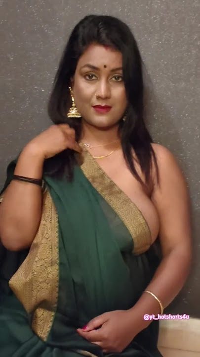 Desi aunty saree lover no bra shoot 👀 #youtubeshorts #viralvideo #shortvideo #trending #shorts