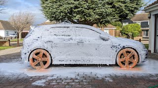 VW Golf R  Snow Foam Car Wash and Protect