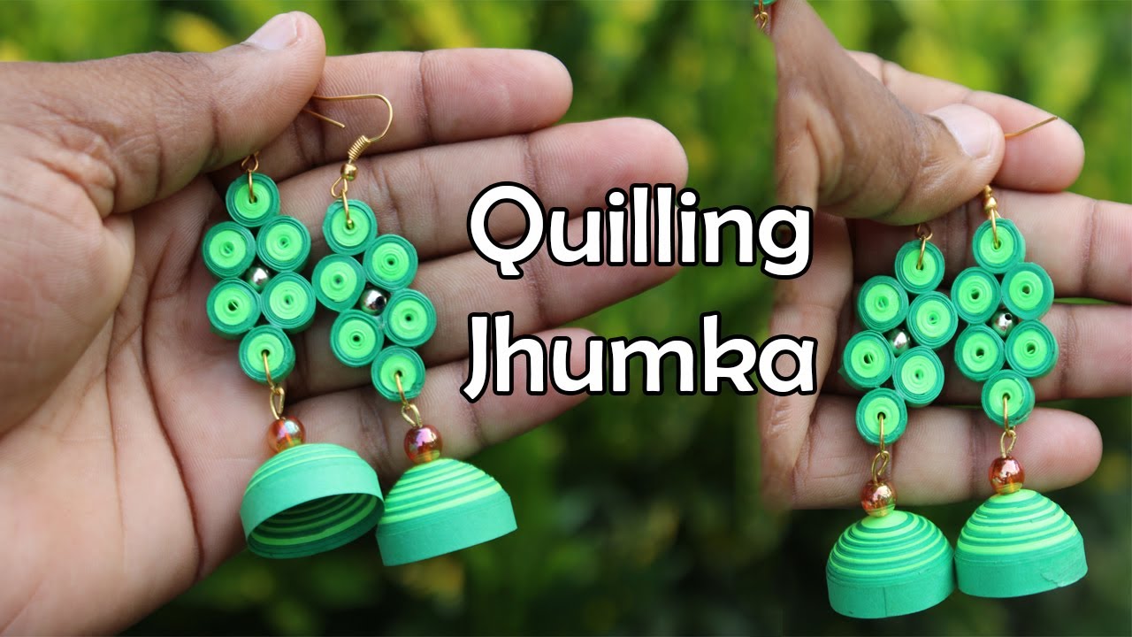 Quilling Jhumkas | Paper Quilling Earrings