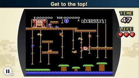 NES Remix Walkthrough - Donkey Kong Jr. All 7 Stages (3 Star Rainbow Rank)