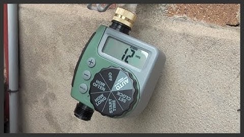 How to program an Orbit faucet timer