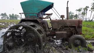 Mahindra 475 di is puddling | Cage Wheel Tractor 4K | Tractor videos / Palleturi Village