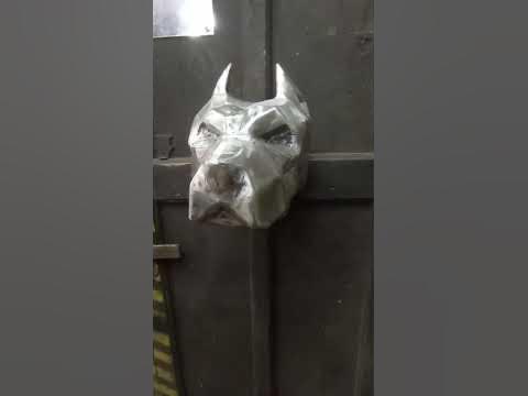 Голова собаки из металла Питбуль из металла - YouTube