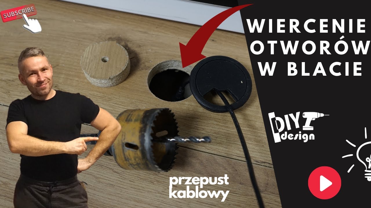 Jak wiercić otwory w blacie I Jak wiercić otwory w płycie - YouTube