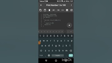 PRINT 1 TO 100 NUMBERS IN C++#coding #programming #ytshort #c