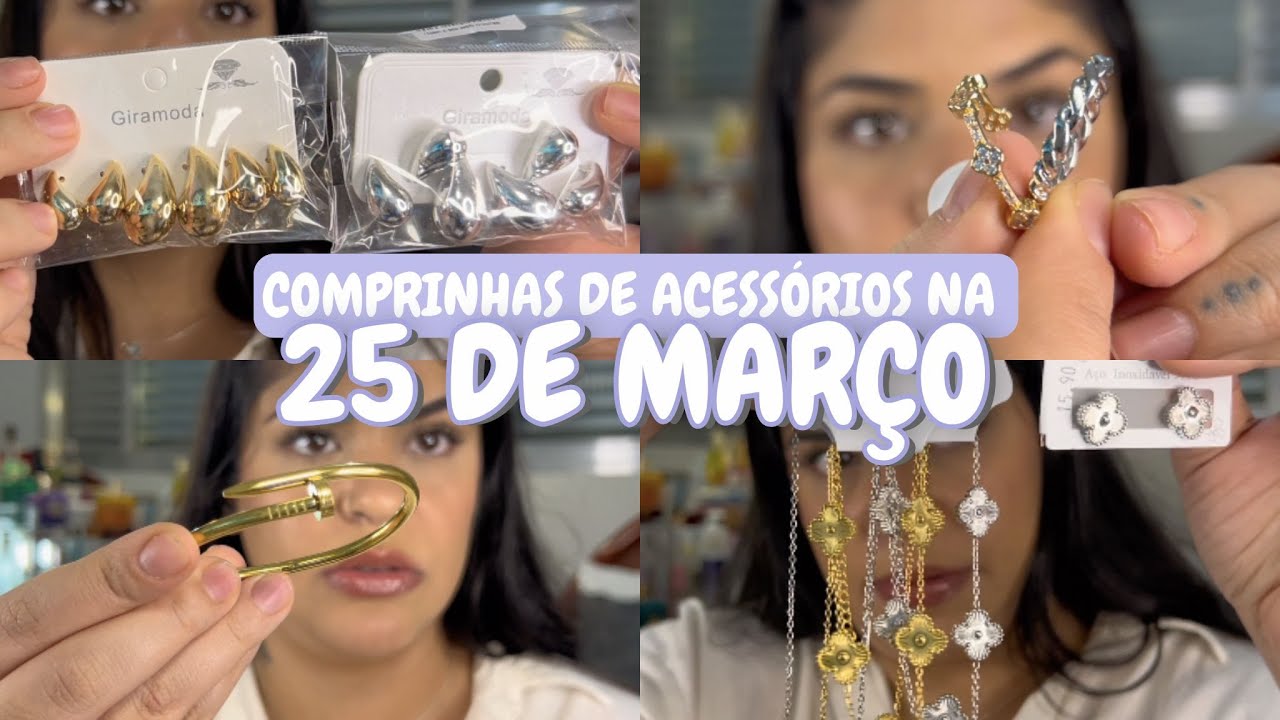 Comprinha de Acessórios de Aço Inox na 25 de Março