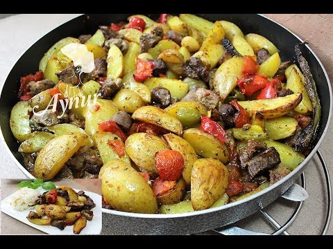 Kuzu etli Patates Kebabi Tarifi  Kuşbaşı Etli Patates Kebabı