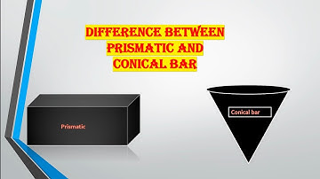difference between prismatic bar and conical bar|| strength of material