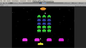 Space Invaders 2d Demo - Player Moves and Fires shots