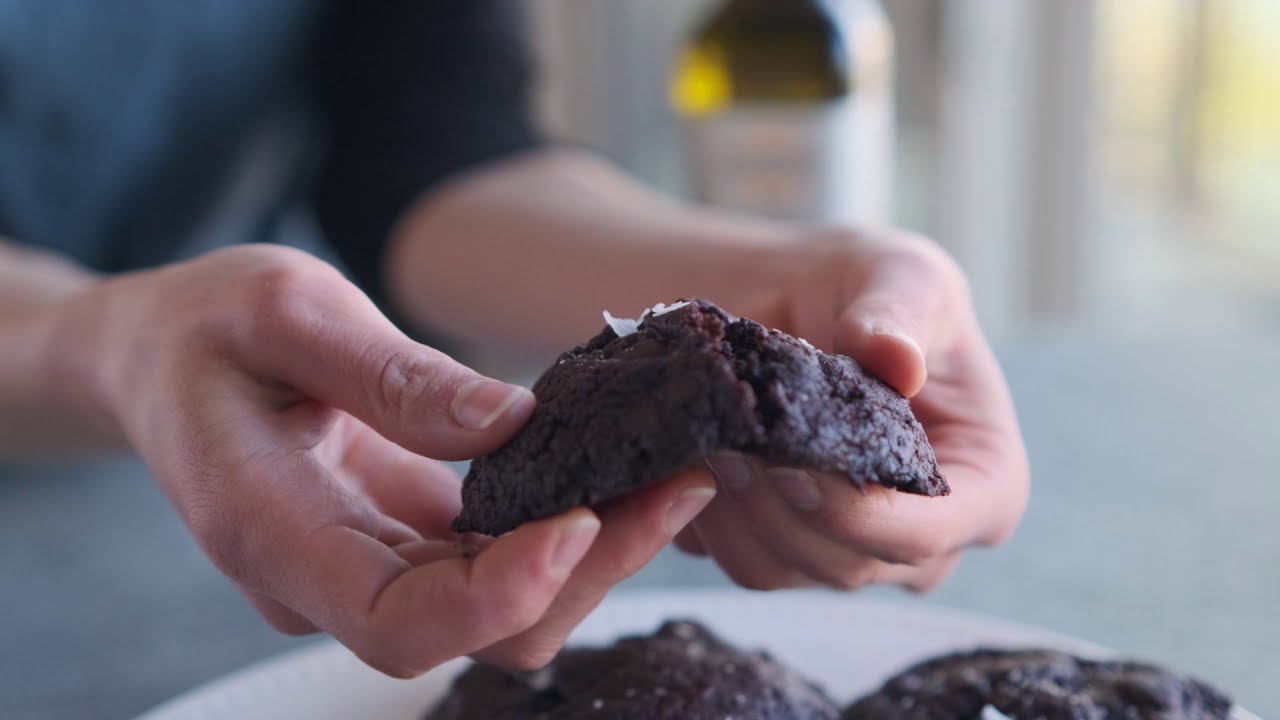 Double Chocolate Rye Olive Oil Cookies