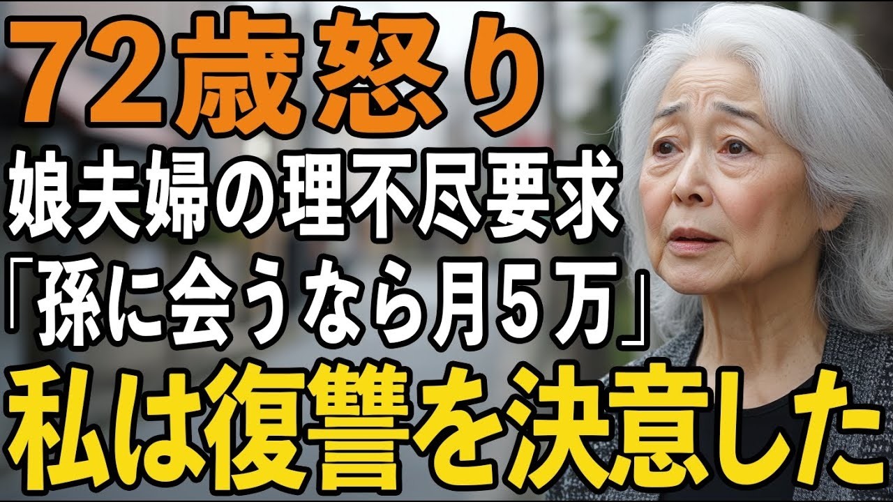 「孫に会いたいなら、今度から月5万円を援助してもらえない。」72歳の誕生日の翌月、最愛の孫たちに会いに行くたびに、娘夫婦から“利用料”を請求されるようになった。私は40年間働き、娘を大学まで出し、結婚も援助した。それなのに、私の年金は娘夫婦にとって“当然当てにできる財布”だったらしい。「お金で愛情を買うようなことはやめて欲しい」と義理の息子に言われた時、私は何も言い返せなかった。ただ、自分の...