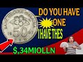 1997 Malaysia 50 Sen Coin Rare Value Guide