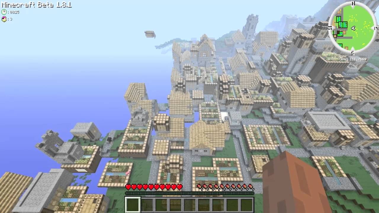 Minecraft 1.8.1 Huge Npc Village! - YouTube