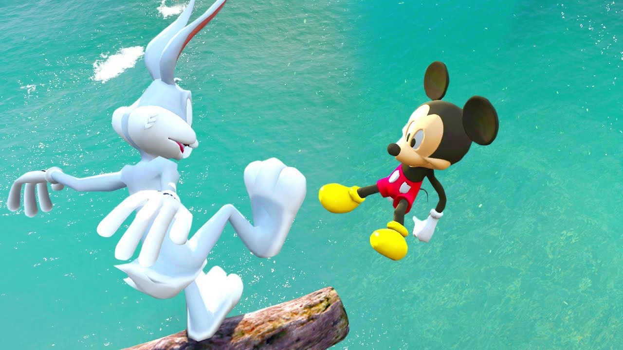 GTA 5 Micky mouse Vs Bugs bunny Ragdolls & Fails Ep .7  [ Euphoria Physics ]