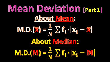 Statistics Part 1 I Mean Deviation I Mean Deviation about Mean I Mean Deviation about Median