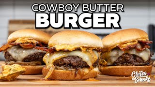 Cowboy Butter Burger + Bacon  |  Weber Slate Griddle