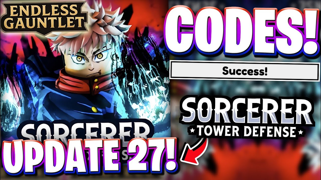*GAUNTLET* ALL ENDLESS GAUNTLET UPDATE 27 CODES FOR SORCERER TOWER DEFENSE! ROBLOX SORCERER TD CODES