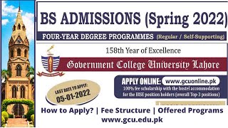 Government College University (GCU) Lahore Admissions Spring-2022 | Complete Guide of Admissions GCU screenshot 5