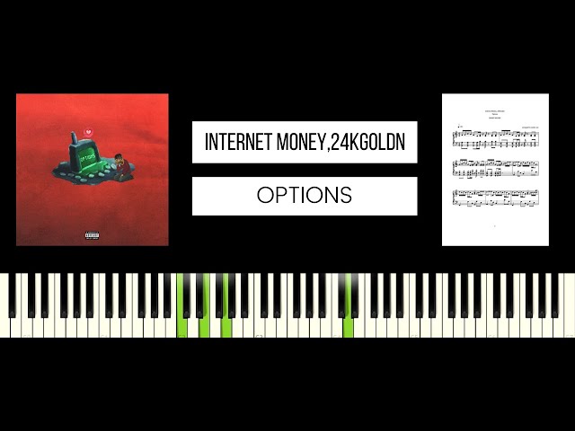 Internet Money - Options Feat 24K Goldn (BEST PIANO TUTORIAL & COVER)