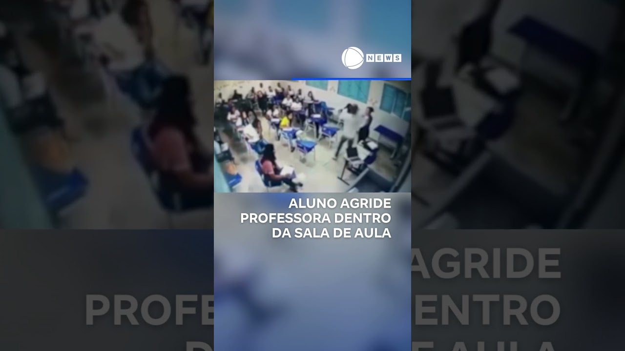 Aluno agride professora dentro da sala de aula. 📲 
