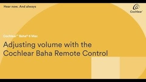 Baha 6 Max adjusting the volume with the remote control