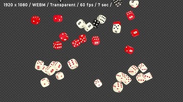 Dice Twitch alerts, follower, subscriber, donation, cheer, animated overlay, transparent, WEBM