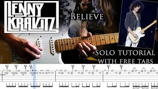 Lenny Kravitz - Believe guitar solo lesson (with tablatures and backing tracks)