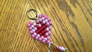 How to make a Beaded Heart #beading #beadcraft #beads