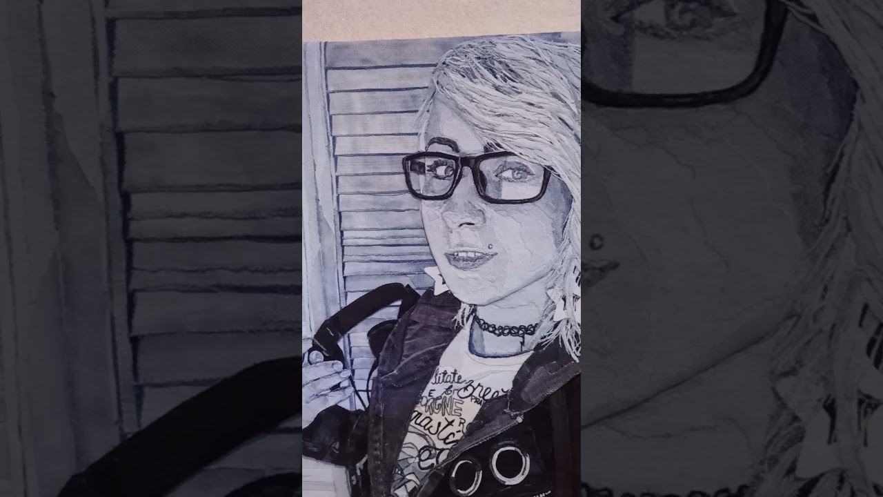 Портрет из денима по фото. Без использования красок 