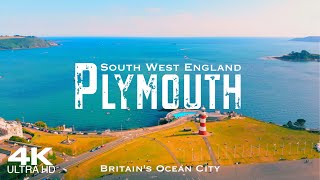 PLYMOUTH 2023 🏴󠁧󠁢󠁥󠁮󠁧󠁿 Drone Aerial 4K | South West England United Kingdom UK 🇬🇧