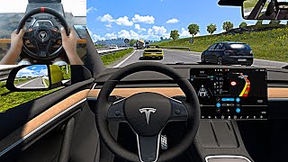 2023 Tesla Model Y – Euro Trucks Simulator 2 [Steering Wheel Gameplay] 2022 Tesla Model Y Euro Truck Simulator 2 Steering Wheel Gameplay