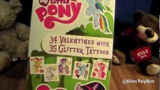 My Little Pony 2013 Valentines Cards & Glitter Tattoos MLP FiM Review! by Bin's Toy Bin screenshot 5