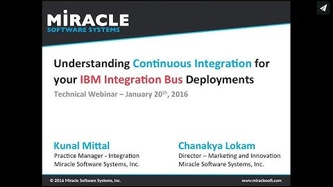 Understanding Continuous Integration for your IBM Integration Bus Deployments | Technical Webinar