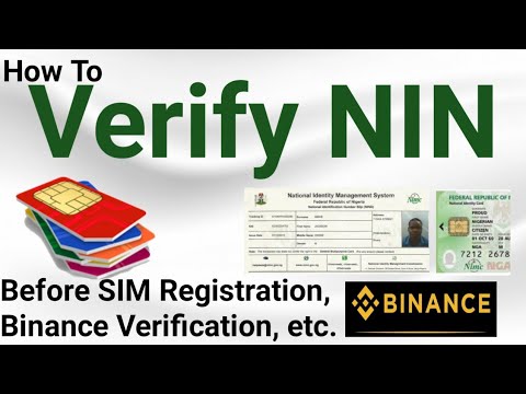 How To Verify NIN Status Before SIM Registration Or Binance Verification #ovampa #nin #binance