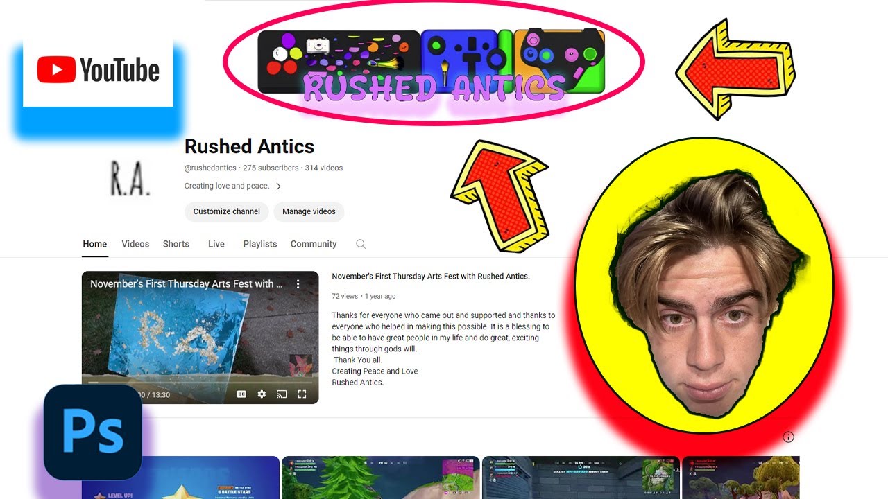 How to Create a Youtube Header With Photoshop - YouTube