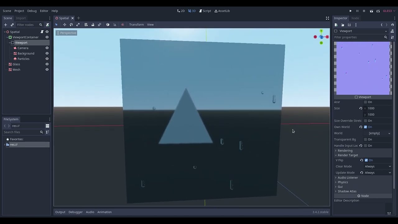 Godot shader: rain (with trail particles)