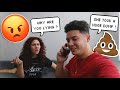 EMBARRASSING My GIRLFRIEND While On The Phone To See Her Reaction... *SHE SNAPPED*