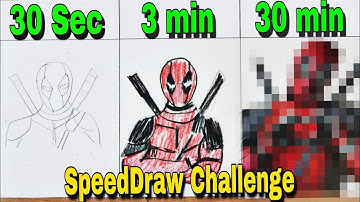 Drawing Deadpool in 30 sec, 3 min, 30 min | Deadpool and Wolverine 2024
