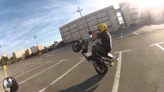 gs500 stunts wheelie -yamaha slider stunts wheelie - anarchy rider revenge