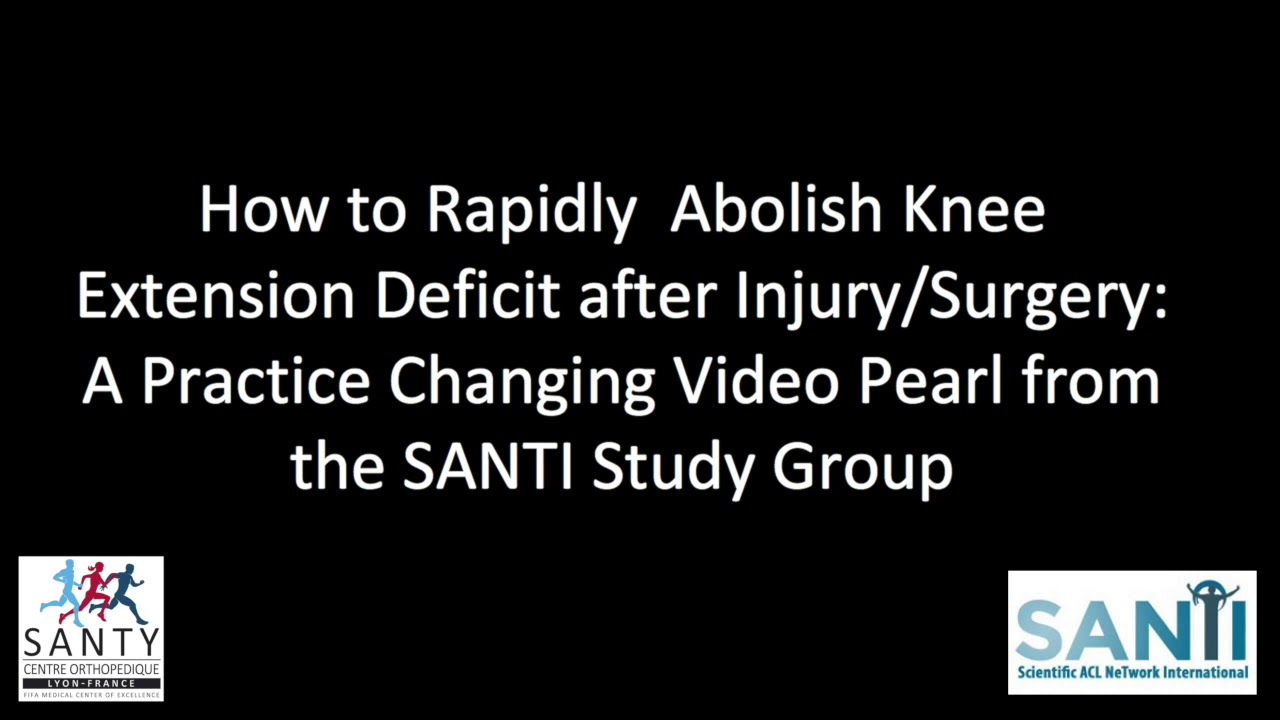 How to rapidly abolish knee extension deficit after injury/surgery
