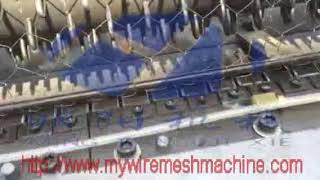 Reverse twisted hexagonal wire mesh machine