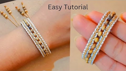 🥉Easy Macrame Bracelet Tutorial With Beads ✨️