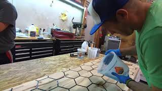 How to Make a Floating Hexagon Table with Epoxy Resin Part 1